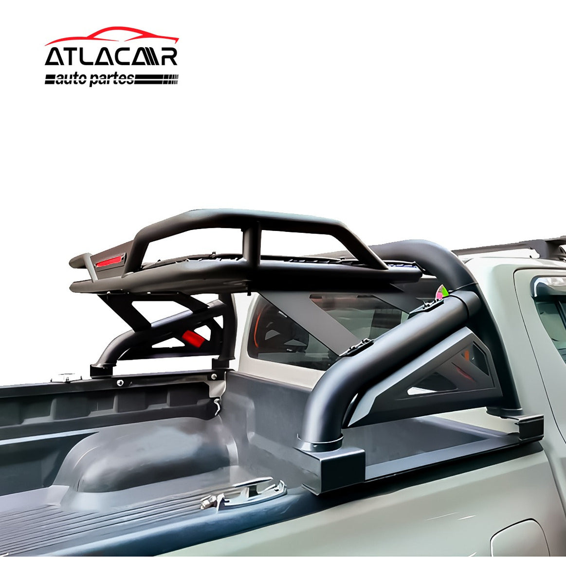 Roll Bar Grande Deportivo Con Parrilla Central Amarok Negro