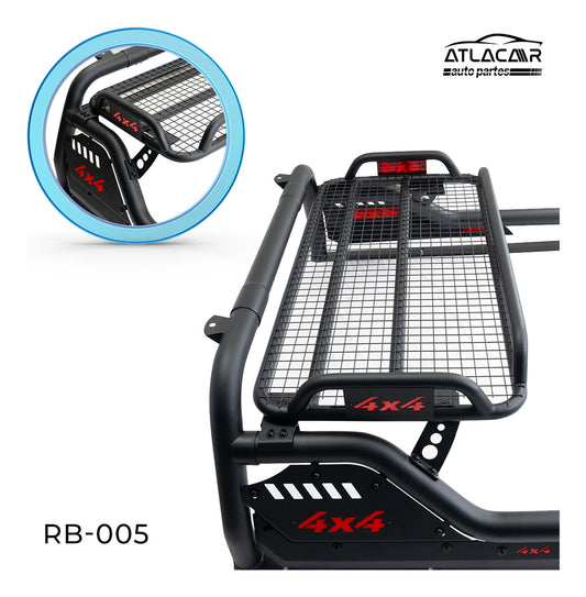 Roll Bar Con Canastilla 4x4 Para Amarok Accesorios Camioneta Negro