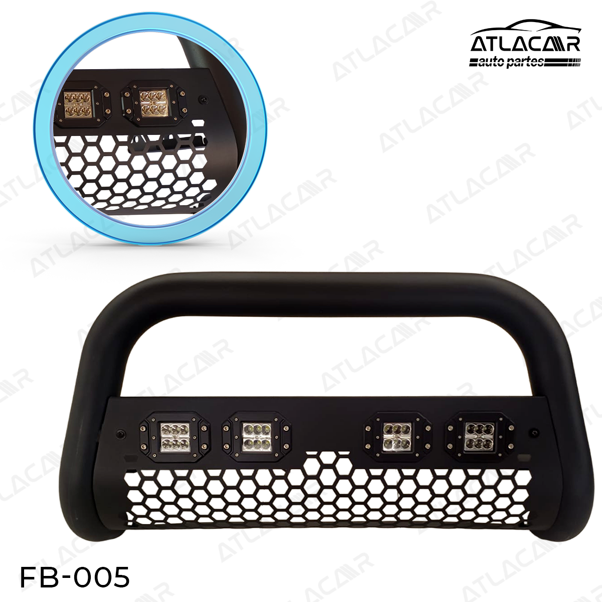 Tumbaburros Con Faros Led Chevrolet Silverado 2019+