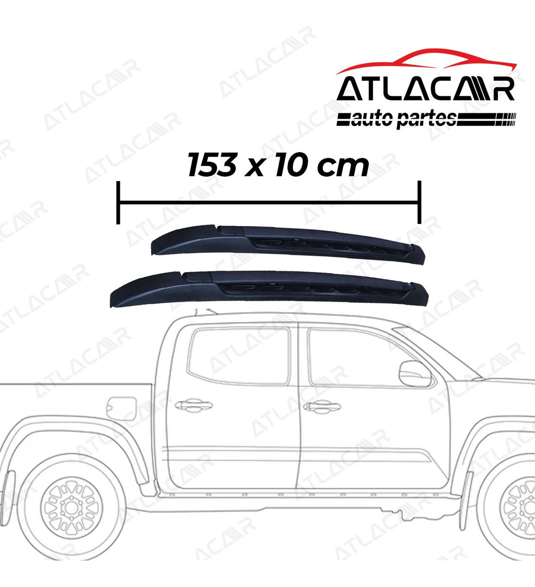 Barras Porta Equipaje Toyota Tacoma 2005-2020 Negro