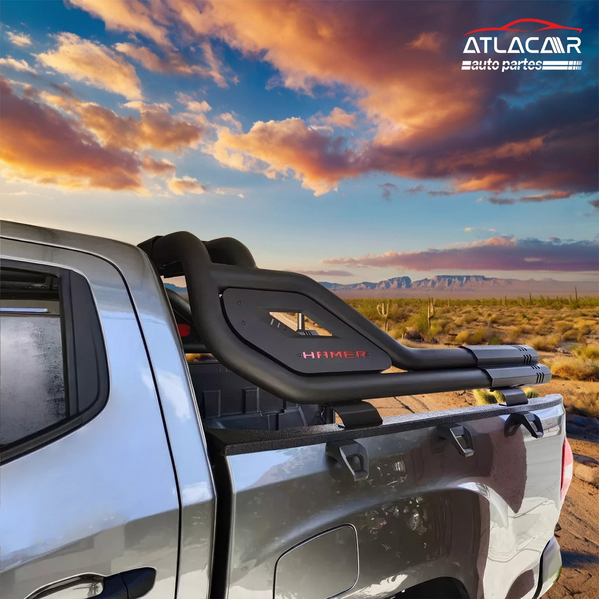 Roll Bar Con Freno Led /pasamanos A Nissan Frontier Negro