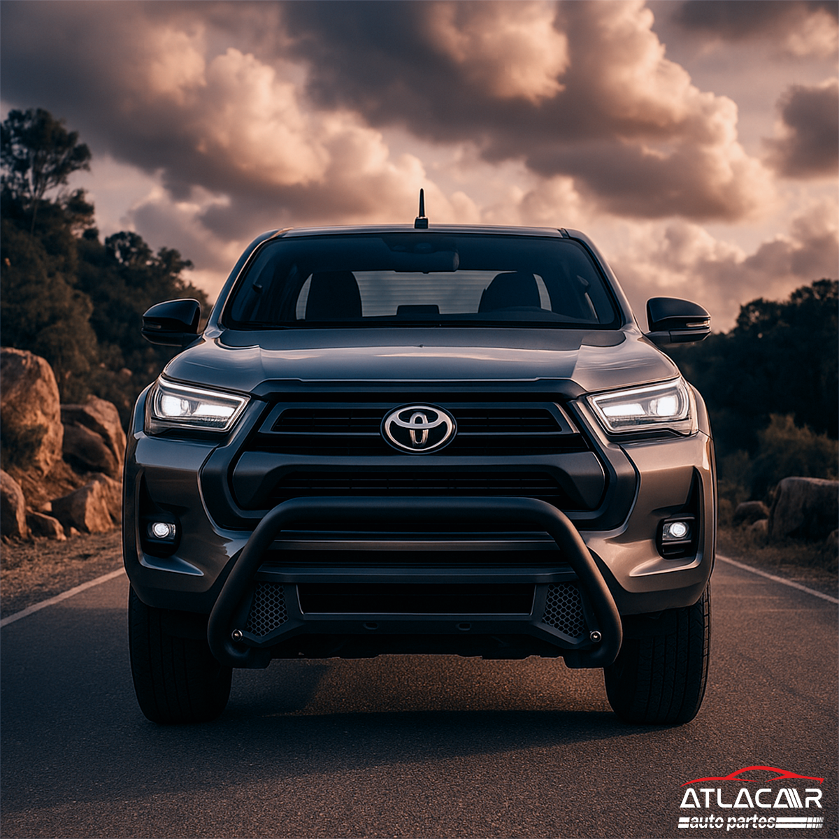 Tumbaburros Negro Mate Hilux Revo 2015+