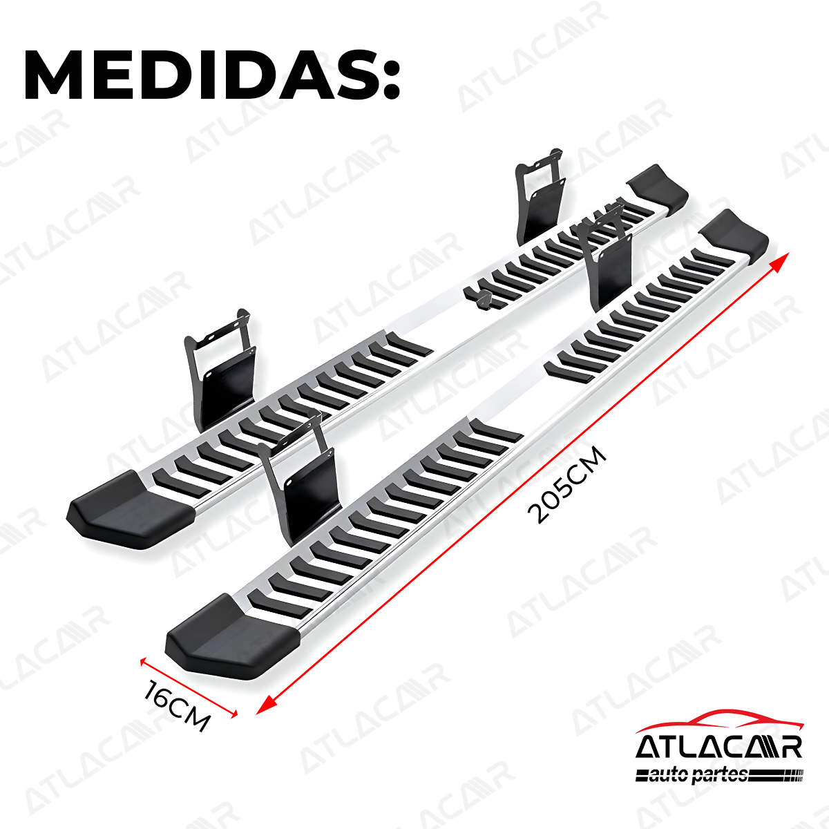Estribos Antiderrapantes Jeep Wrangler Jl 2018+ Negro