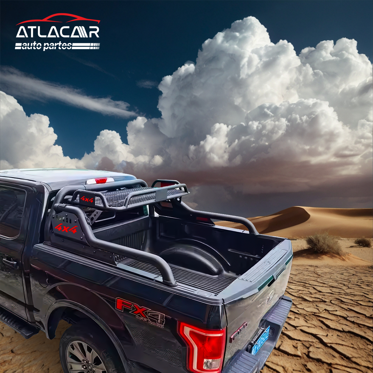 Roll Bar Grande Canastilla 4x4 Negro Dodge Ram 2500