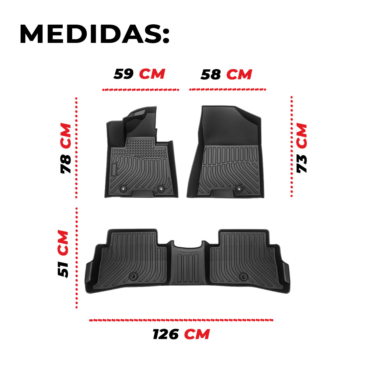 Juego De Tapetes Para Auto Uso Rudo Honda Cr-v 2017-2022