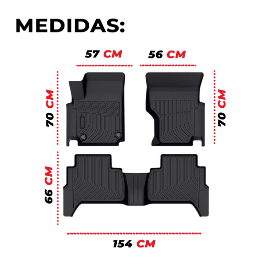Juego De Tapetes Para Auto Uso Rudo Volkswagen Amarok 10-21