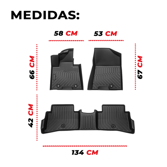 Juego De Tapetes Para Auto Uso Rudo Kia Sportage 2016-2021