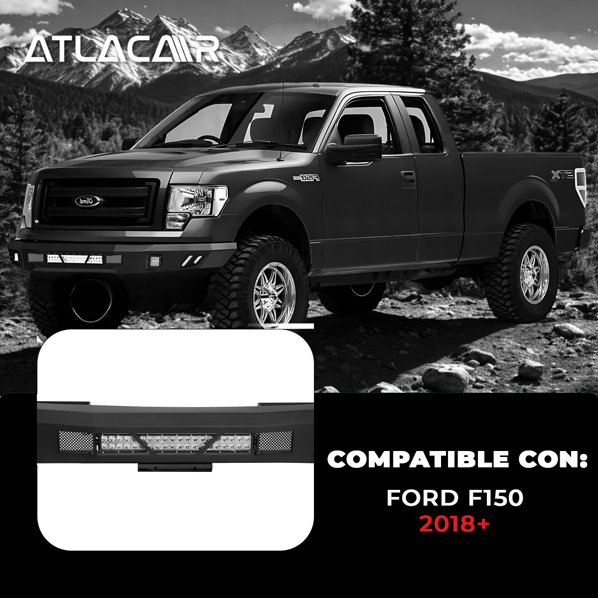 Tumbaburros Con Barra Led Ford F150 2018+