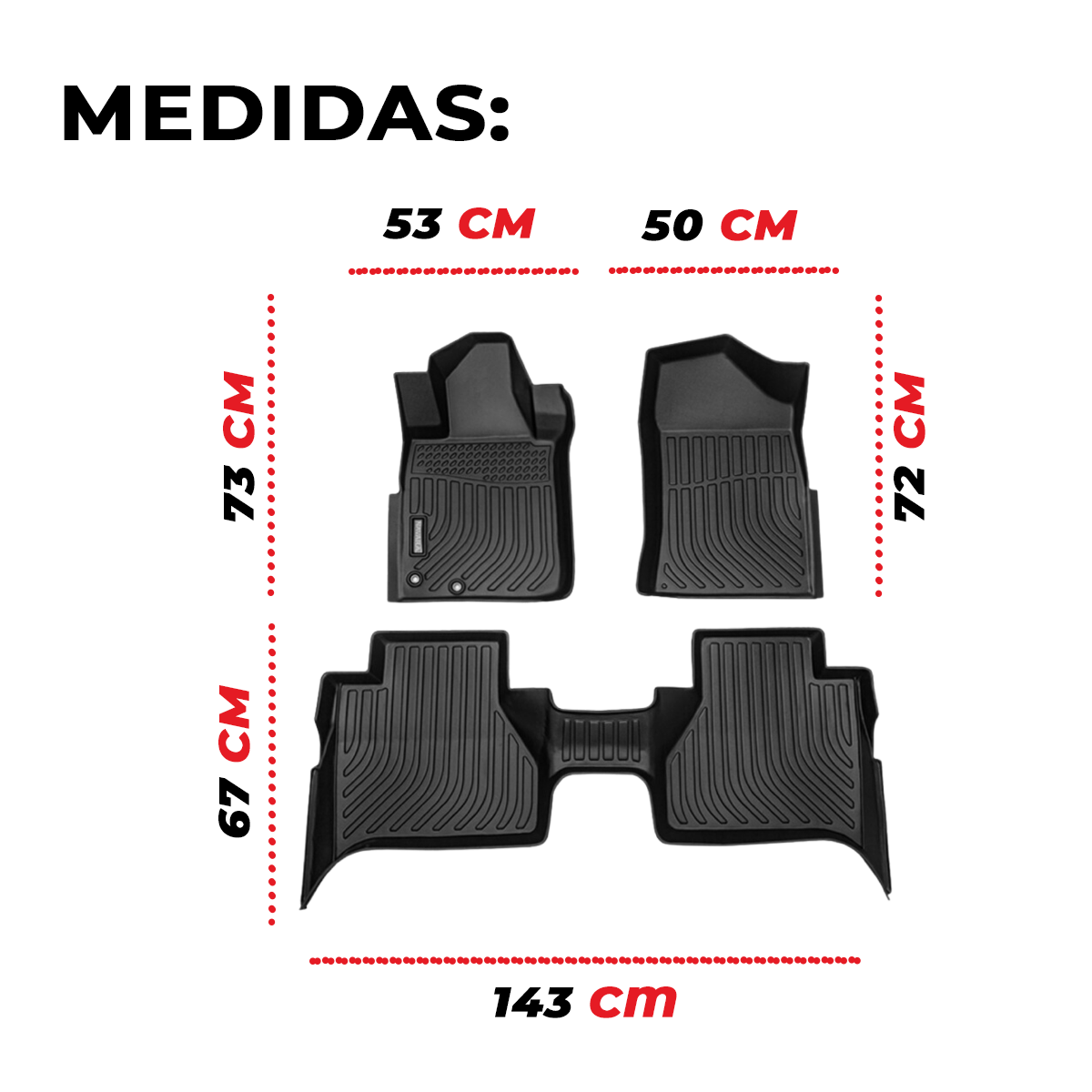 Juego De Tapetes Para Auto Uso Rudo Nissan Np300 2015-2020