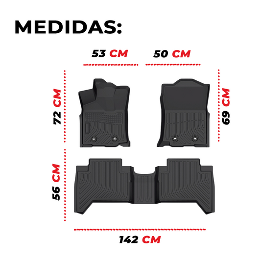 Juego De Tapetes Para Auto Uso Rudo Toyota Tacoma 2018-2023