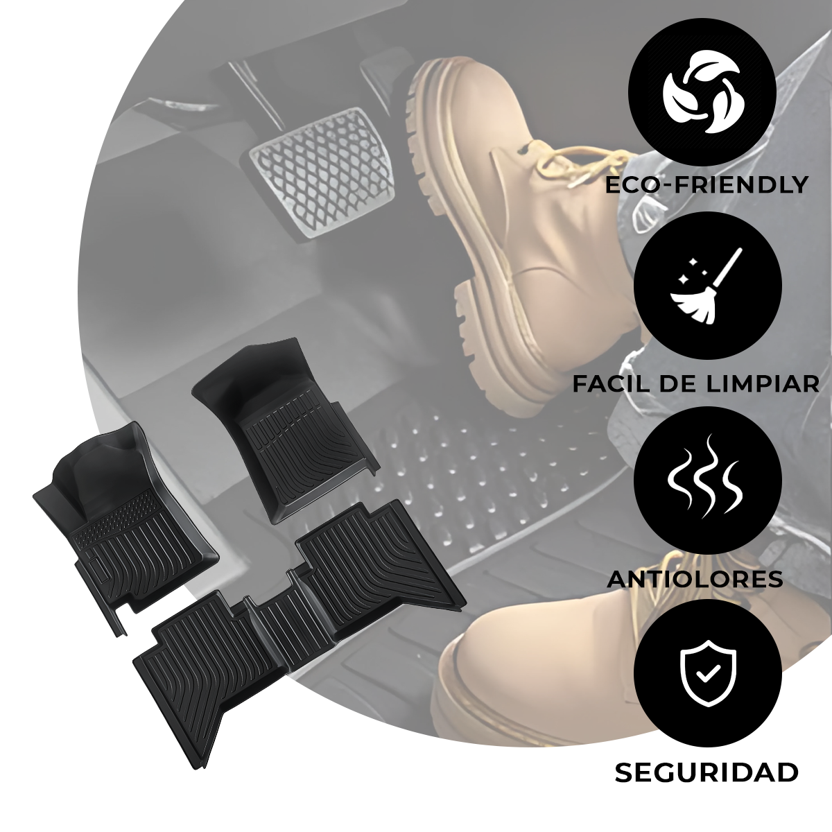 Juego De Tapetes Para Auto Uso Rudo Jac Frison T8 2020-2024