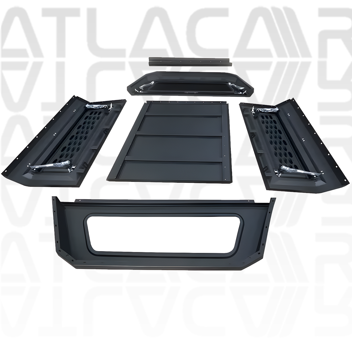 Camper Metálico Para Camioneta Ford Ranger 2023+ Negro