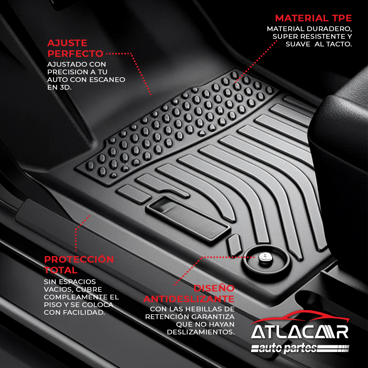 Juego De Tapetes Para Auto Uso Rudo Honda Cr-v 2017-2022