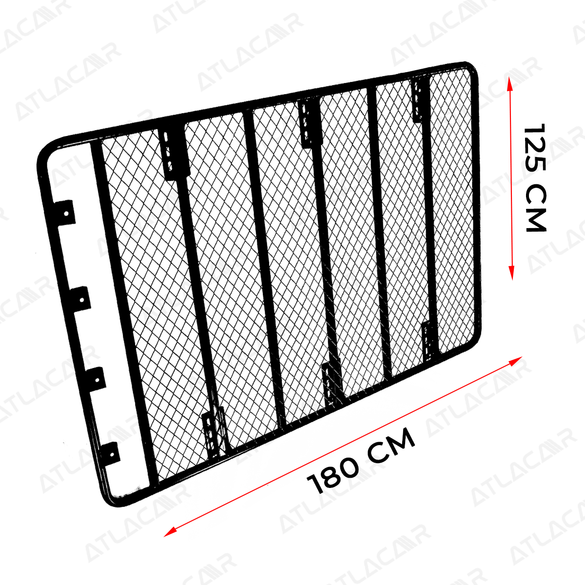 Roof Rack Universal Para Camioneta Negro 180x125cm