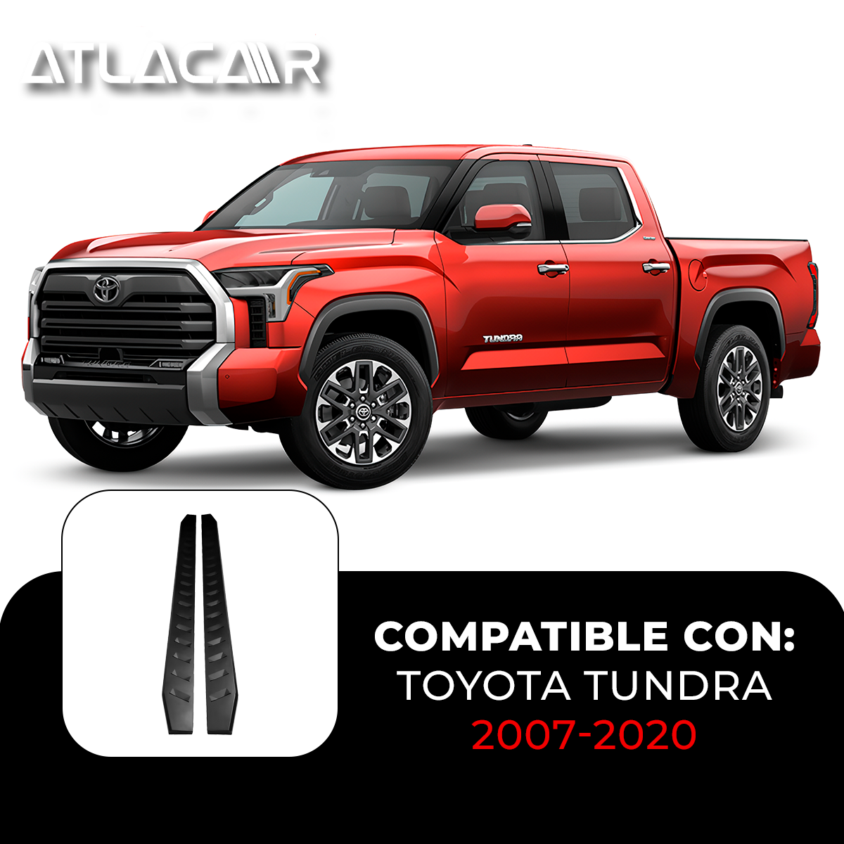 Estribos Reforzados Toyota Tundra Doble Cabina 2007-2020