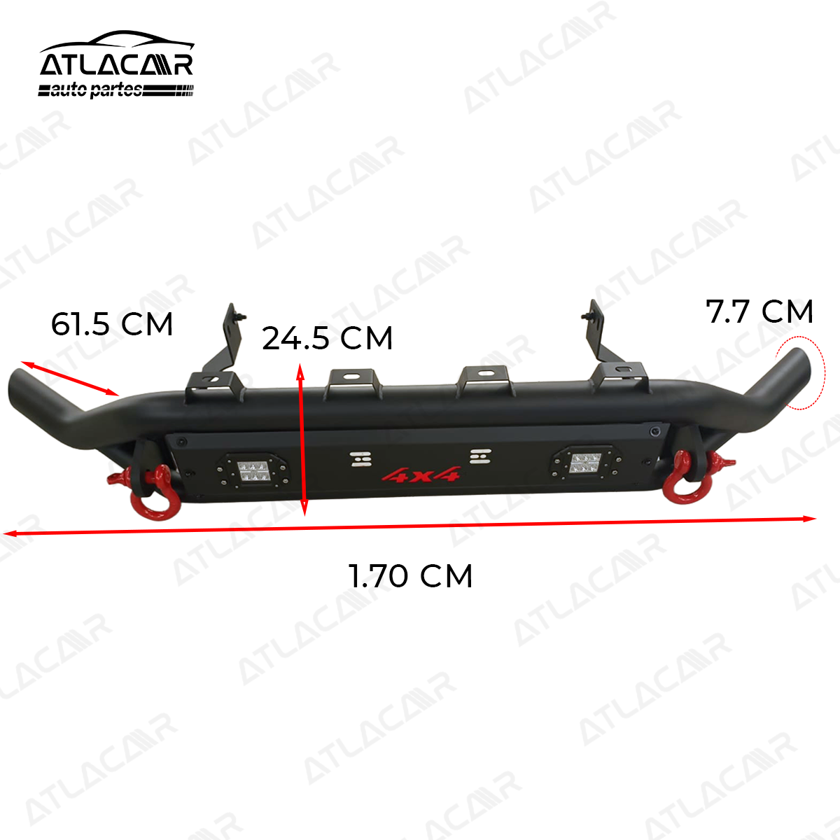 Burrera Negro Mate 4x4 C/luz Led Mitsubishi L200 2015-2018