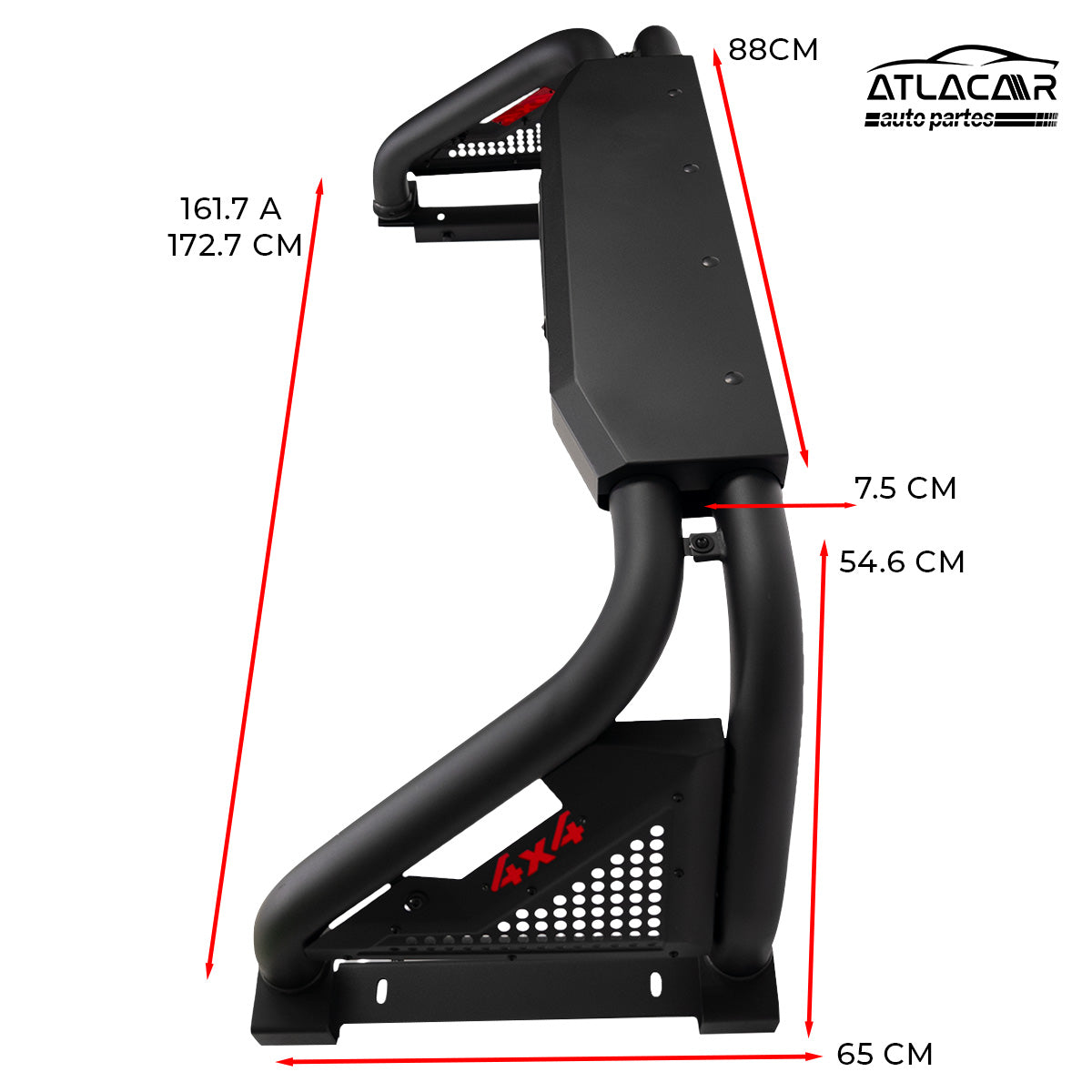 Roll Bar Grande Chevrolet Cheyenne Con Luz De Stop 4x4