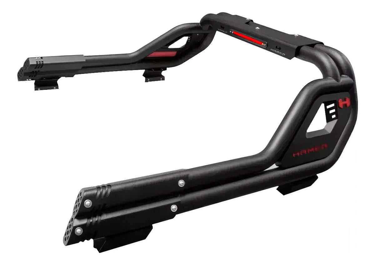 Roll Bar Con Freno Led /pasamanos A Nissan Np300 Frontier Negro