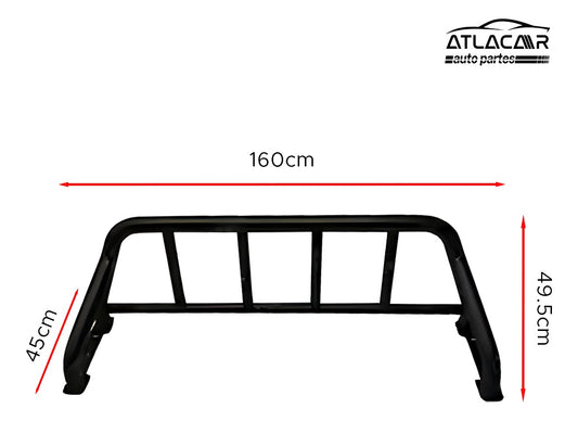 Roll Bar Chico Básico Tubular Nissan Np300 Frontier Negro