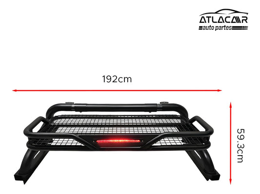 Roll Bar Grande Deportivo Con Parrilla Central Gmc Sierra Negro