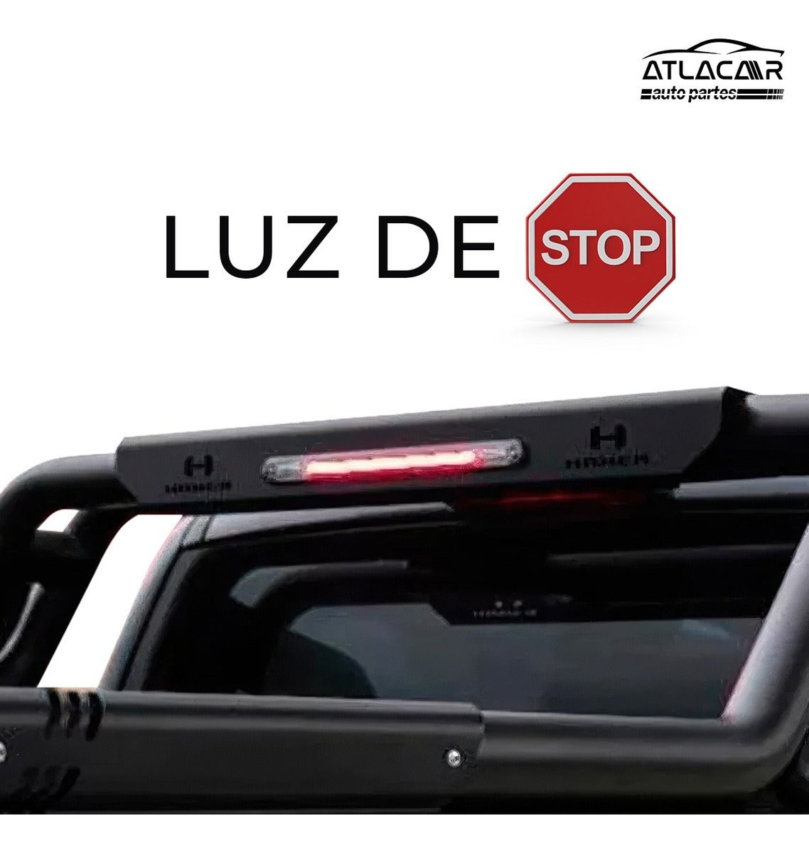 Roll Bar Con Freno Led /pasamanos A Chevrolet Colorado Negro