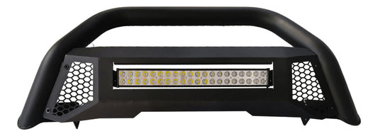 Tumbaburros Con Barra De Led Hilux Revo 2015+ Negro Mate