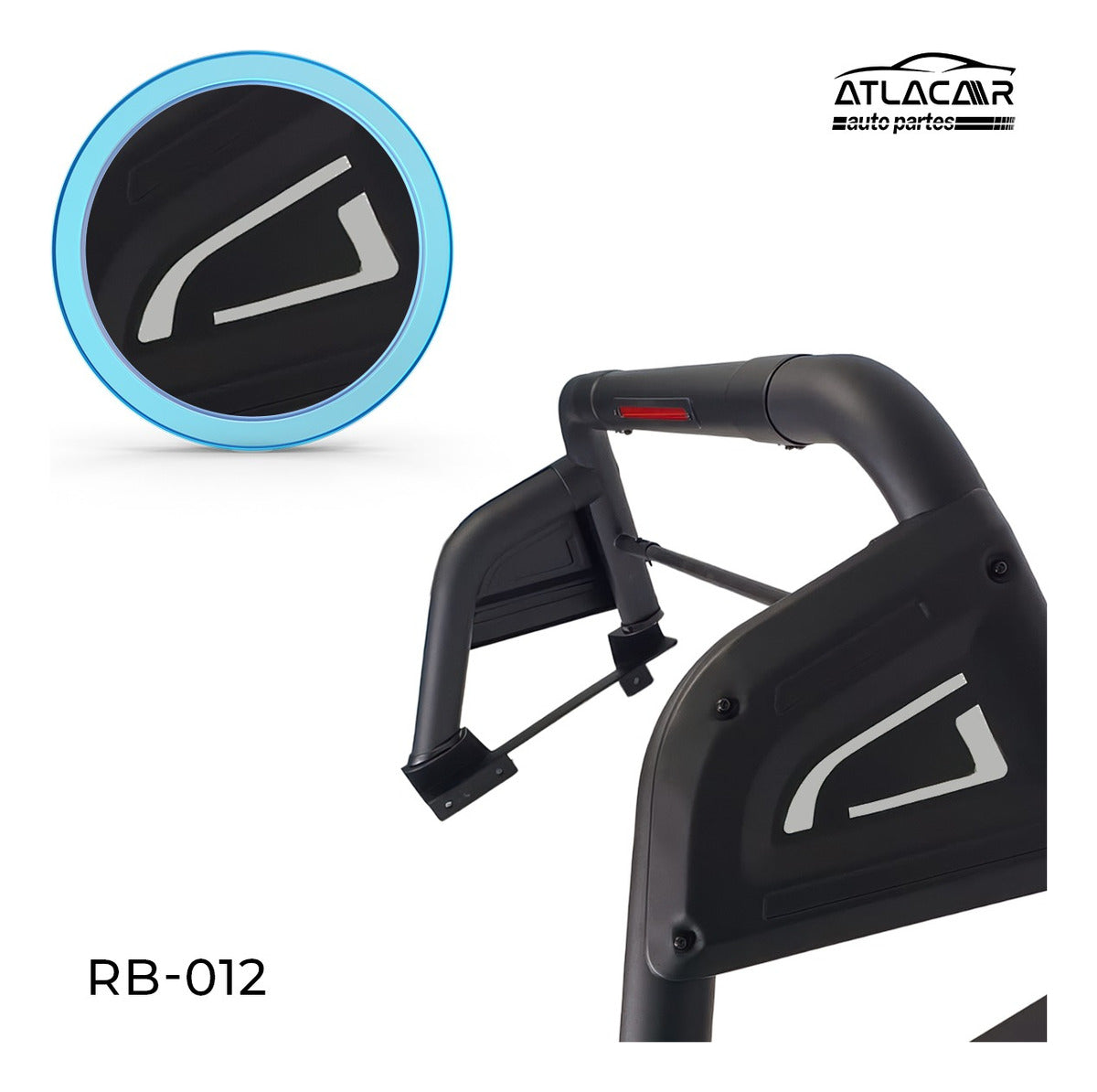 Roll Bar Chico  Toyota Hilux Freno Led Negro