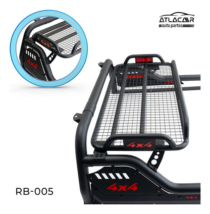 Roll Bar Con Canastilla 4x4 Para Amarok Accesorios Camioneta Negro