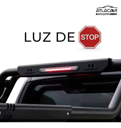 Roll Bar Con Freno Led /pasamanos A Nissan Np300 Negro