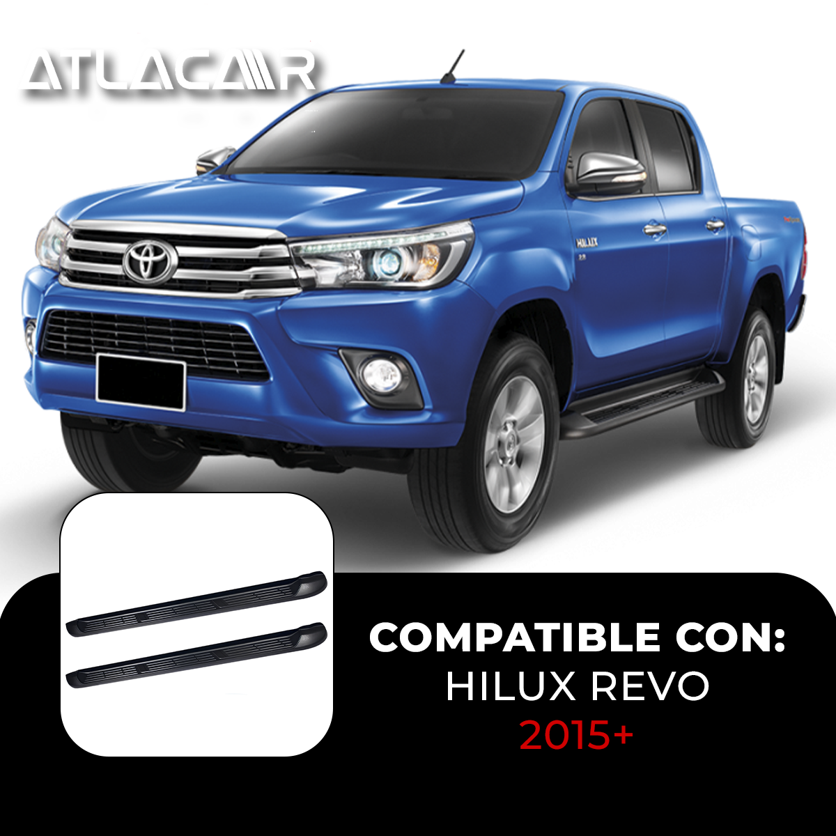 Estribos Metalicos Hilux Revo Doble Cabina 2015+