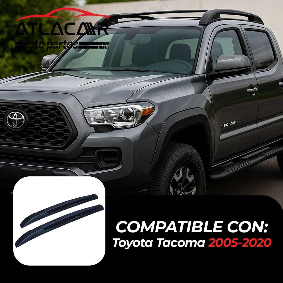 Barras Porta Equipaje Toyota Tacoma 2005-2020 Negro