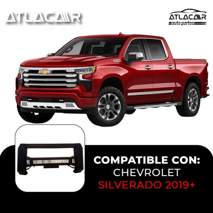 Tumbaburros Con Barra Led Chevrolet Silverado 2019+