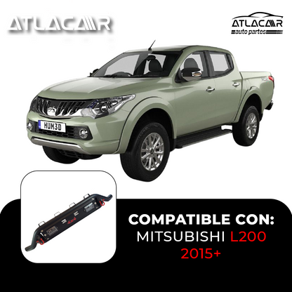 Tumbaburros Negro Mate 4x4con Faros Led Mitsubishi L200