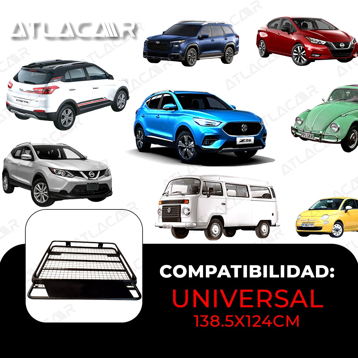 Canastilla Portaequipaje Universal 160x125