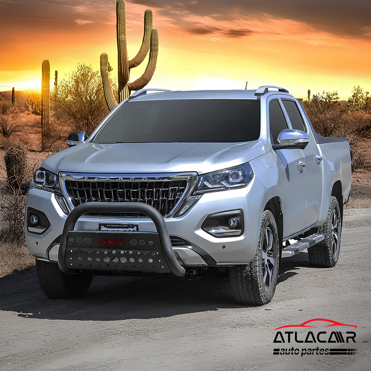 Tumbaburros De Parilla 4x4 Nissan Np300 2016-2021 Negro