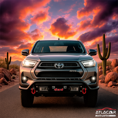 Tumbaburros Negro Mate 4x4con Faros Led Nissan Np300 2016+