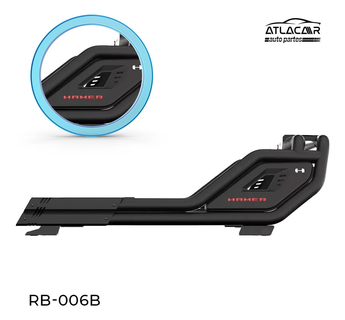 Roll Bar Con Freno Led /pasamanos B Jac Frison T8 Negro