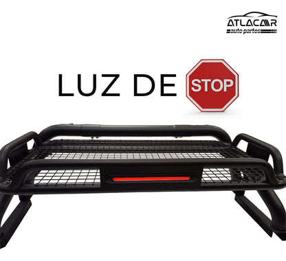 Roll Bar Con Canastilla Freno Led Nissan Np300 Negro