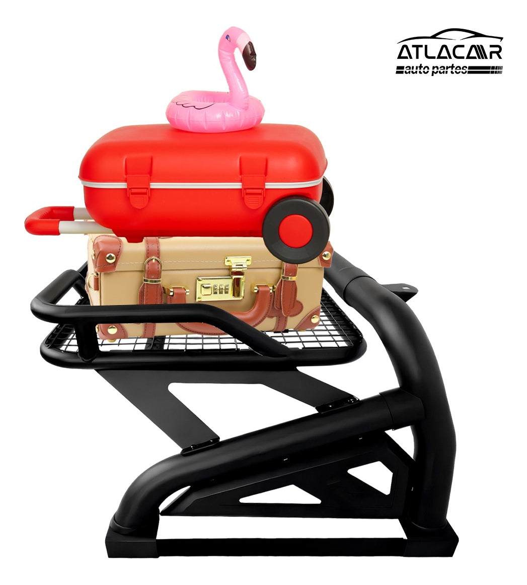 Roll Bar Grande Deportivo Con Parrilla Central Silverado Negro