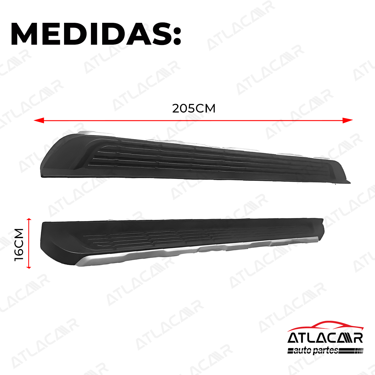 Estribos Antiderrapantes Ford F150 2016-2019 Negro