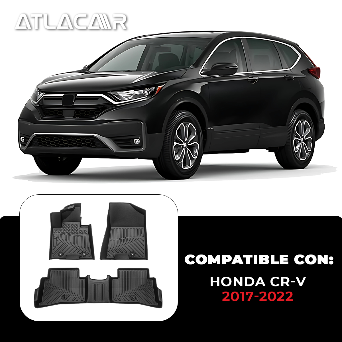 Juego De Tapetes Para Auto Uso Rudo Honda Cr-v 2017-2022