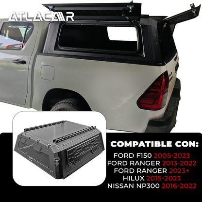 Camper Metálico Para Camioneta Ford Ranger 2023+ Negro