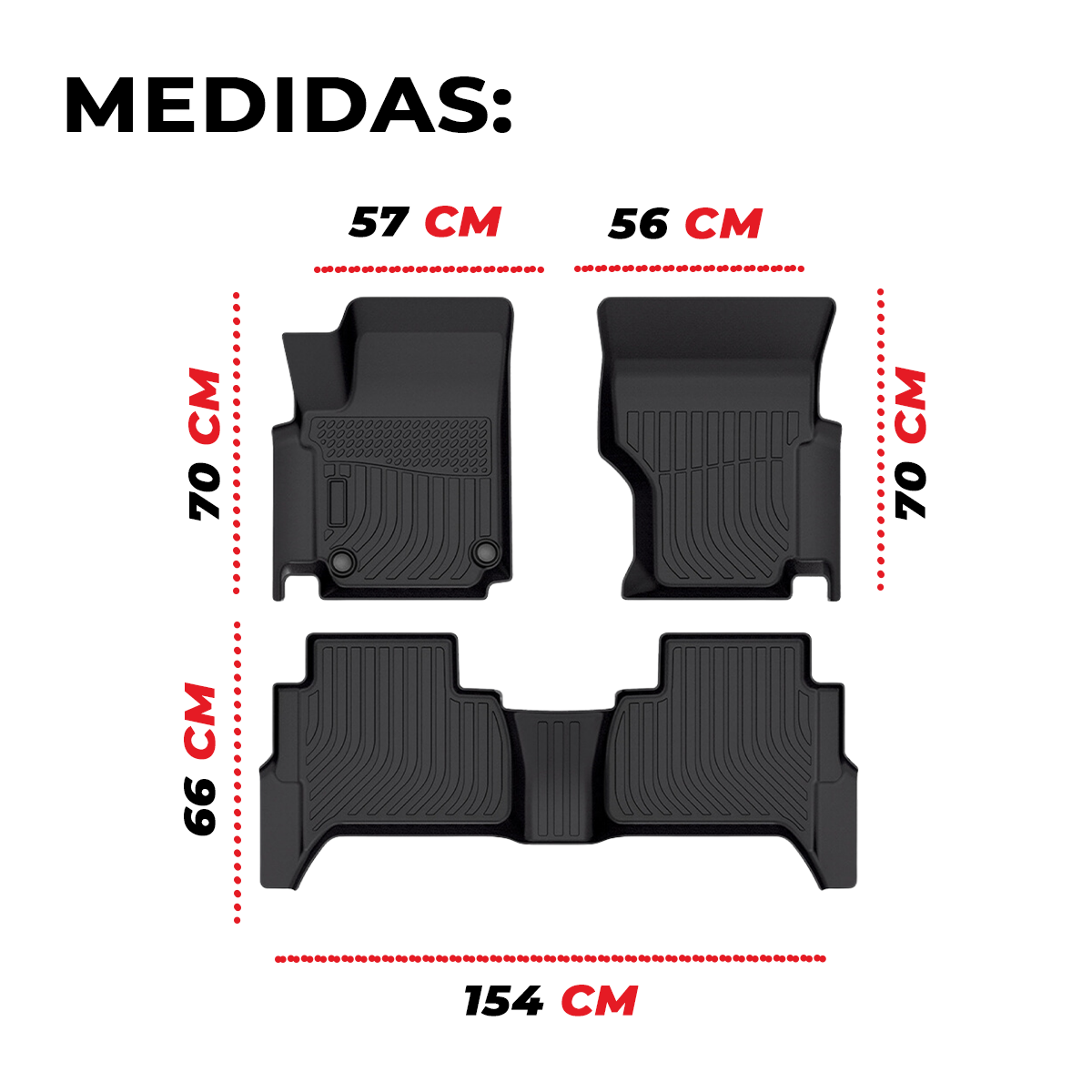 Juego De Tapetes Para Auto Uso Rudo Volkswagen Amarok 10-21