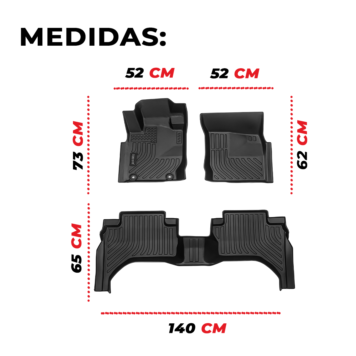 Juego De Tapetes Para Auto Uso Rudo Mitsubishi L200 15-21