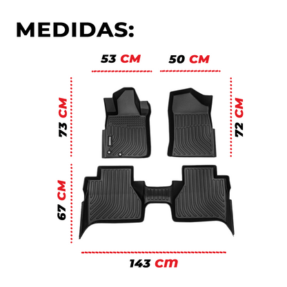 Juego De Tapetes Para Auto Uso Rudo Nissan Np300 2015-2020