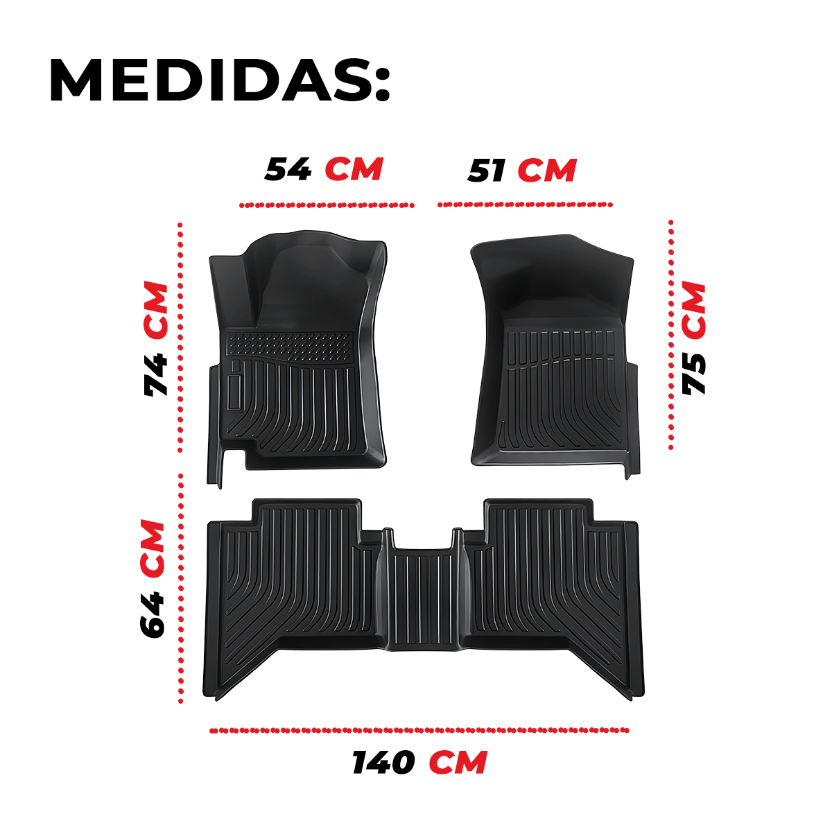 Juego De Tapetes Para Auto Uso Rudo Jac Frison T8 2020-2024