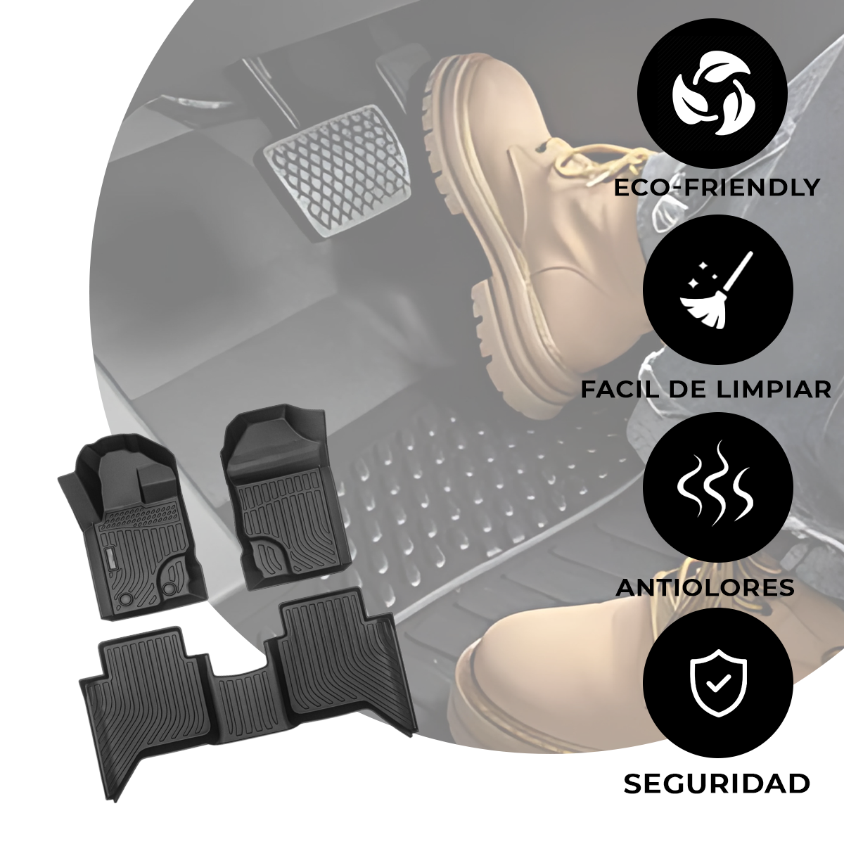 Juego De Tapetes Para Auto Uso Rudo Mazda Bt50 2015-2021