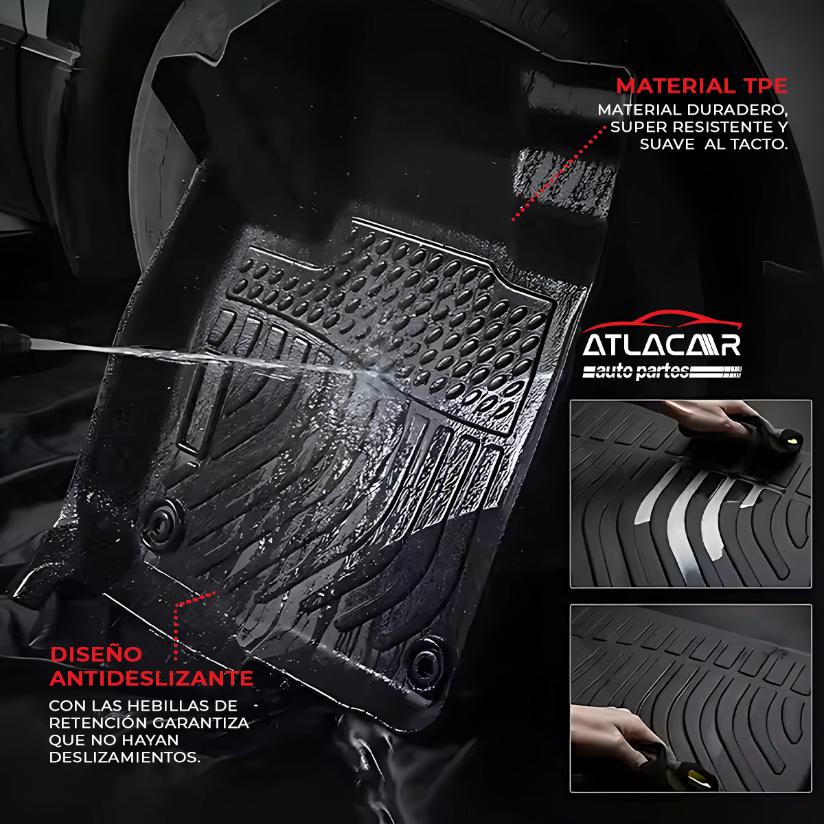 Juego De Tapetes Para Auto Uso Rudo Toyota Tacoma 2018-2023