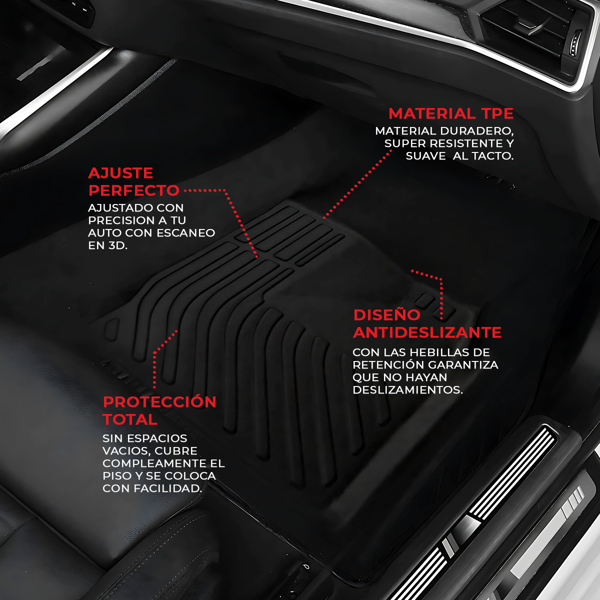 Juego De Tapetes Para Auto Uso Rudo Mitsubishi L200 15-21