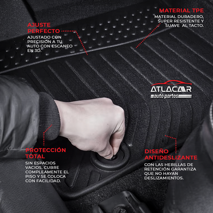 Juego De Tapetes Para Auto Uso Rudo Hilux Revo 2015-2024